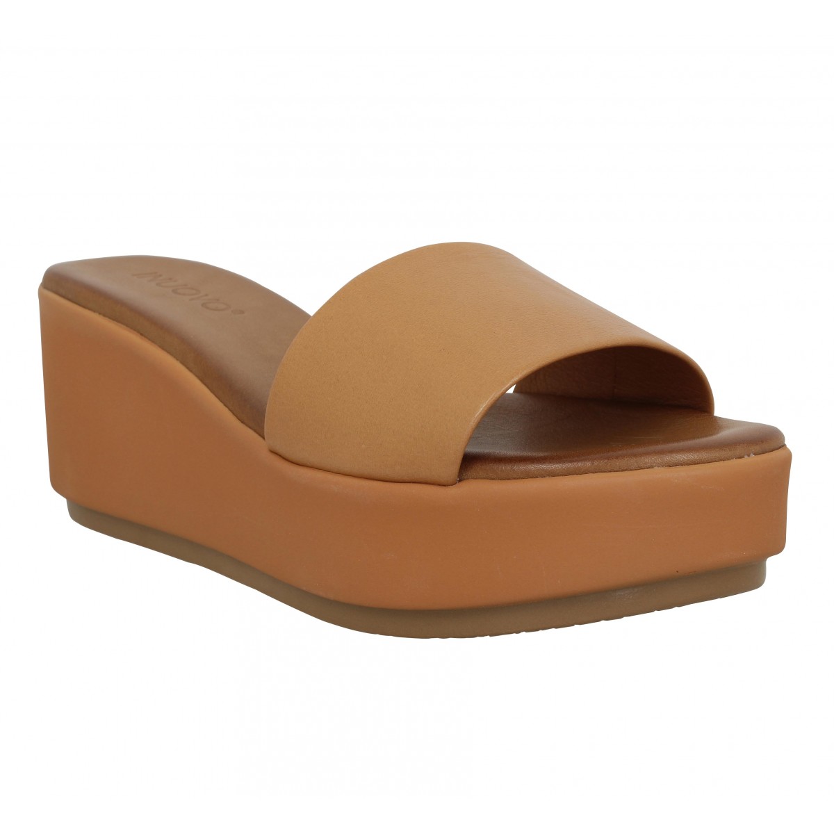 Compensées INUOVO 123028 cuir Femme Coconut