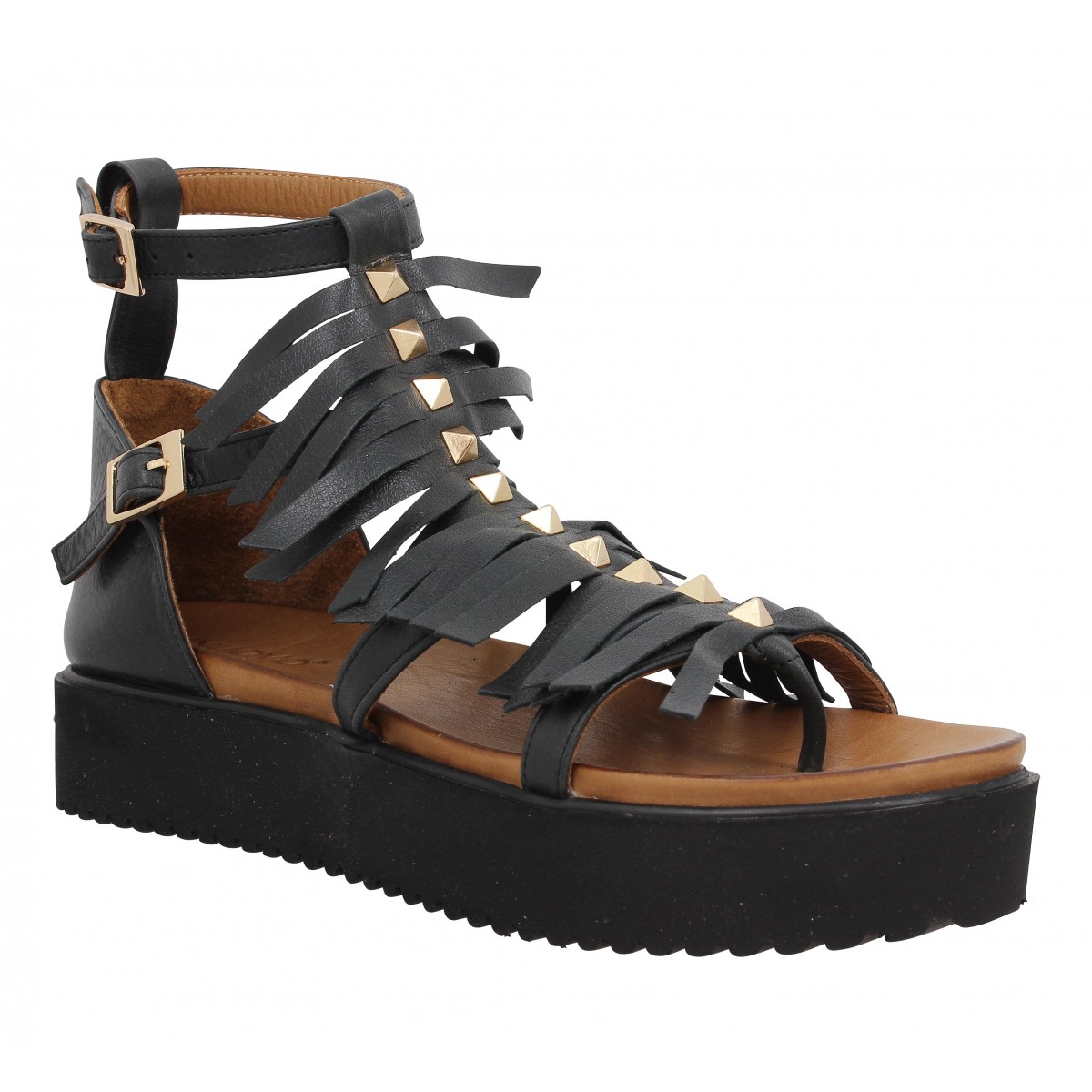 Nu-pieds INUOVO 6313 cuir Femme Noir