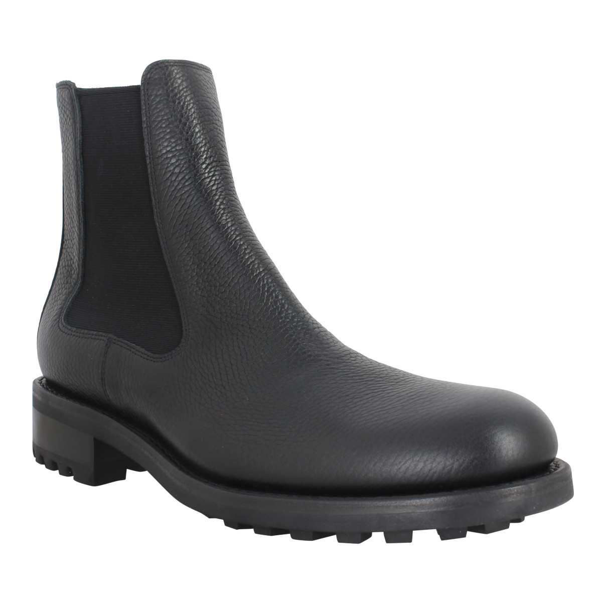 Bottines JEAN BAPTISTE RAUTUREAU Hyrod Jodhpur cuir graine Homme Noir