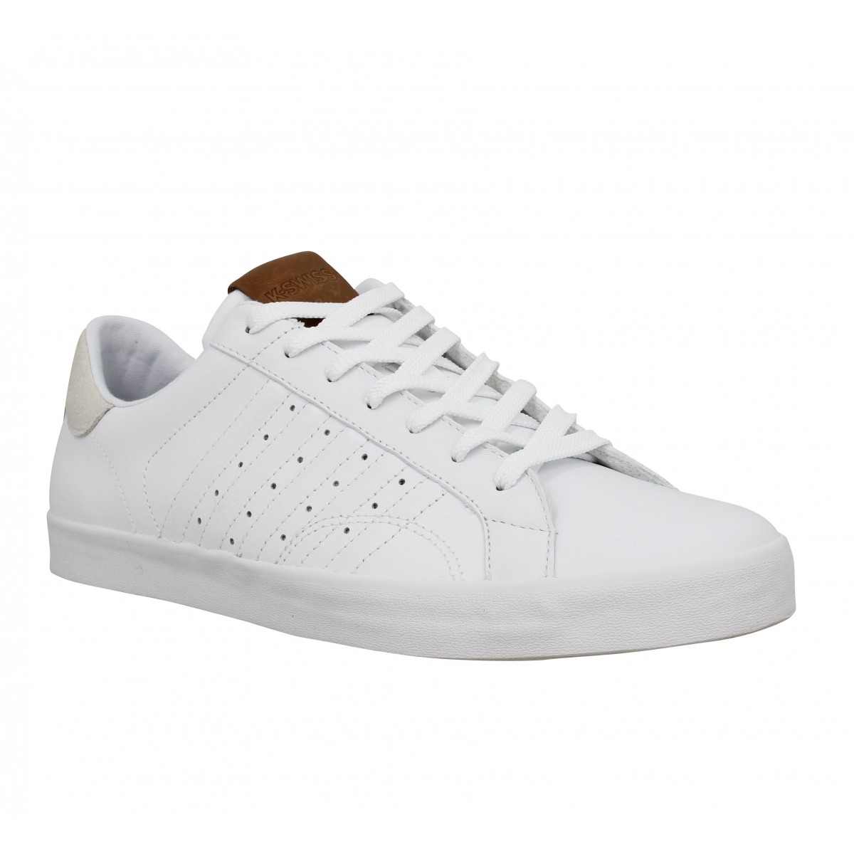 Baskets K-SWISS Belmont cuir Homme Blanc