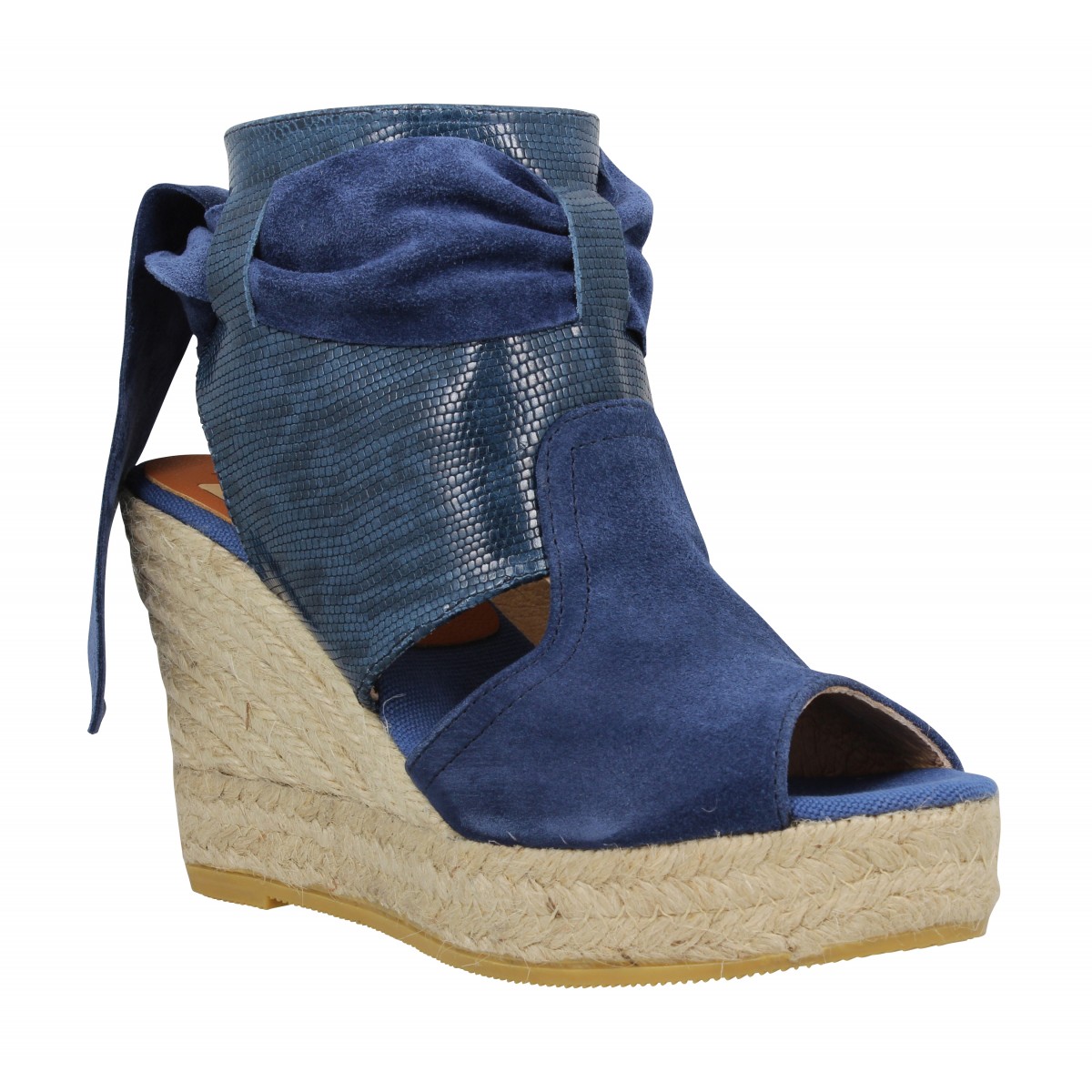 Compensées KANNA 1564 cuir Femme Marine