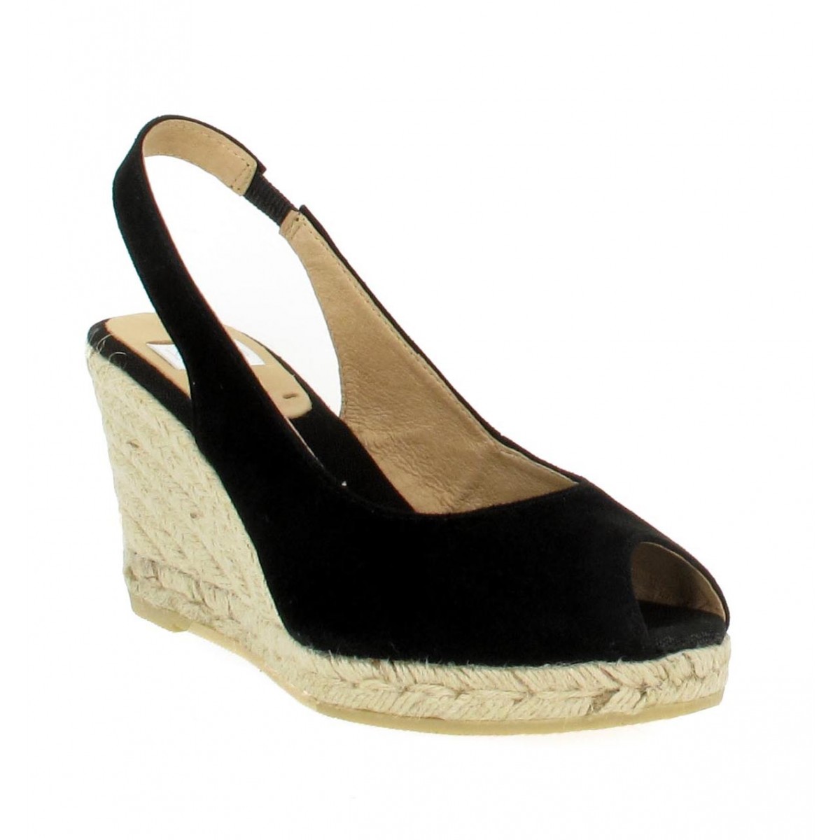 Compensées KANNA 531 velours Femme Noir