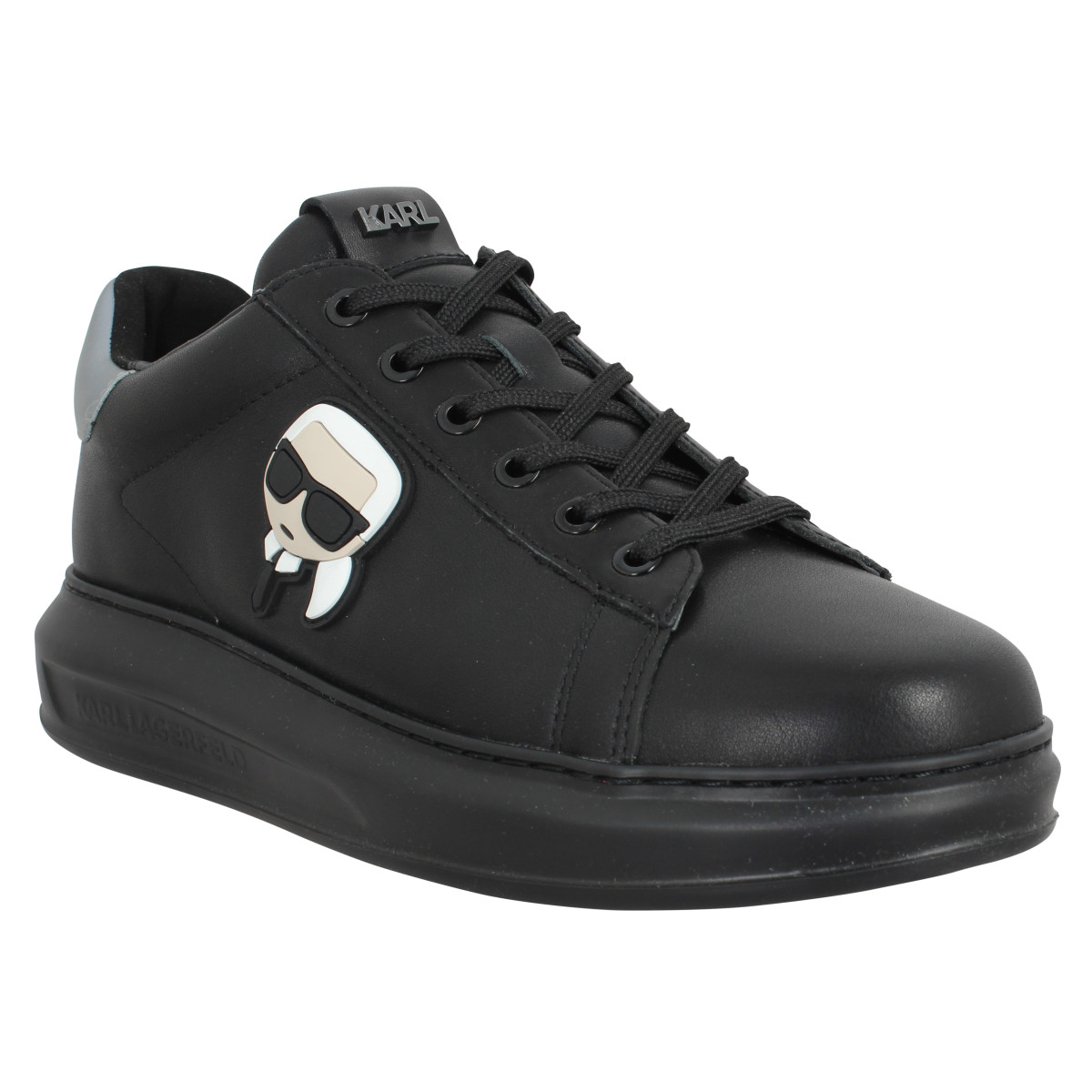Baskets KARL LAGERFELD Kapri Men Ikonic 3D cuir Homme Noir