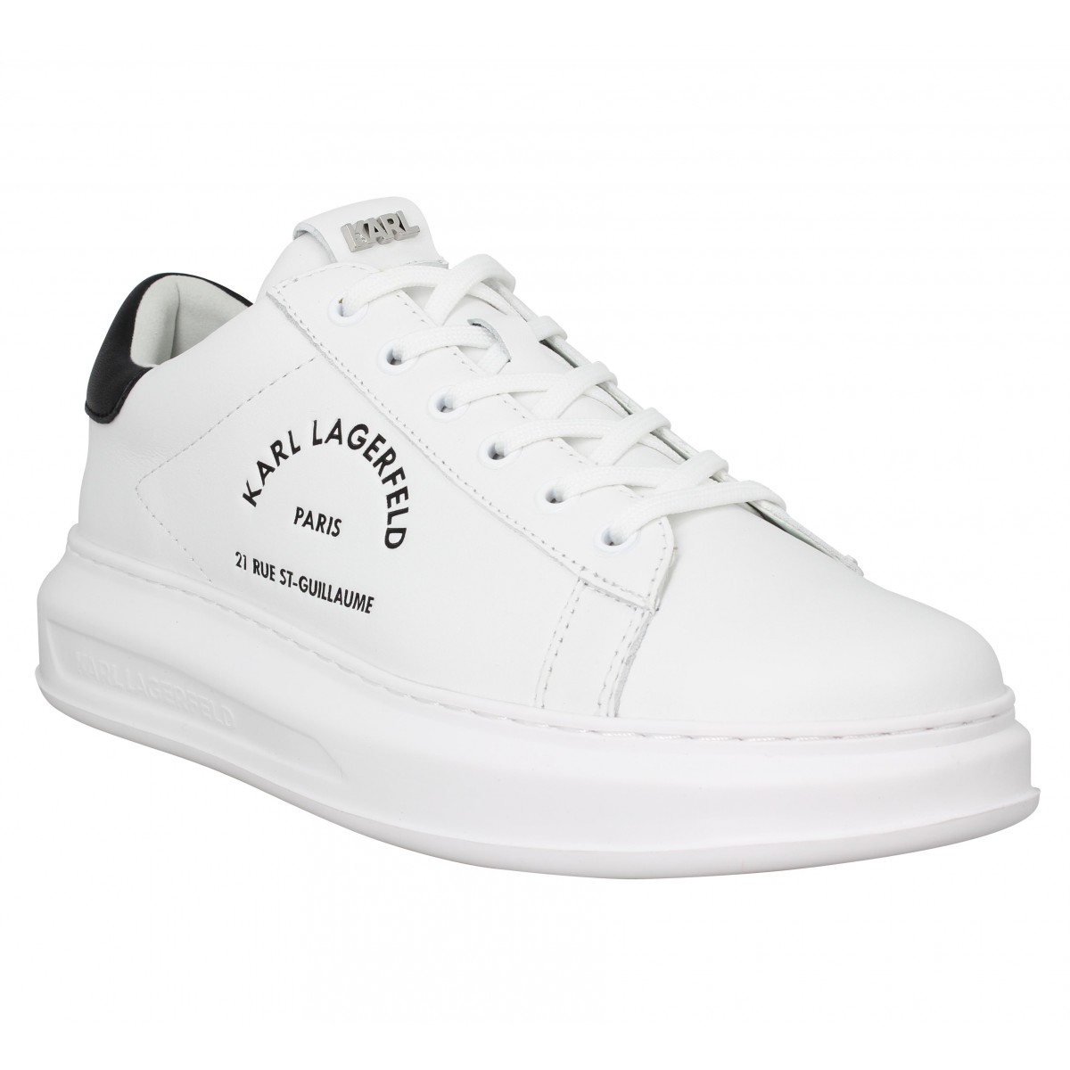 KARL LAGERFELD Kapri Men Maison Karl Lace cuir Homme-43-Blanc