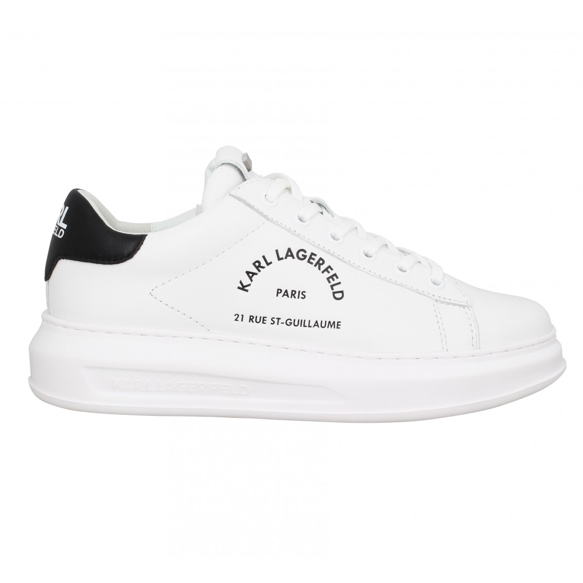KARL LAGERFELD Kapri Men Maison Karl Lace cuir Homme Blanc