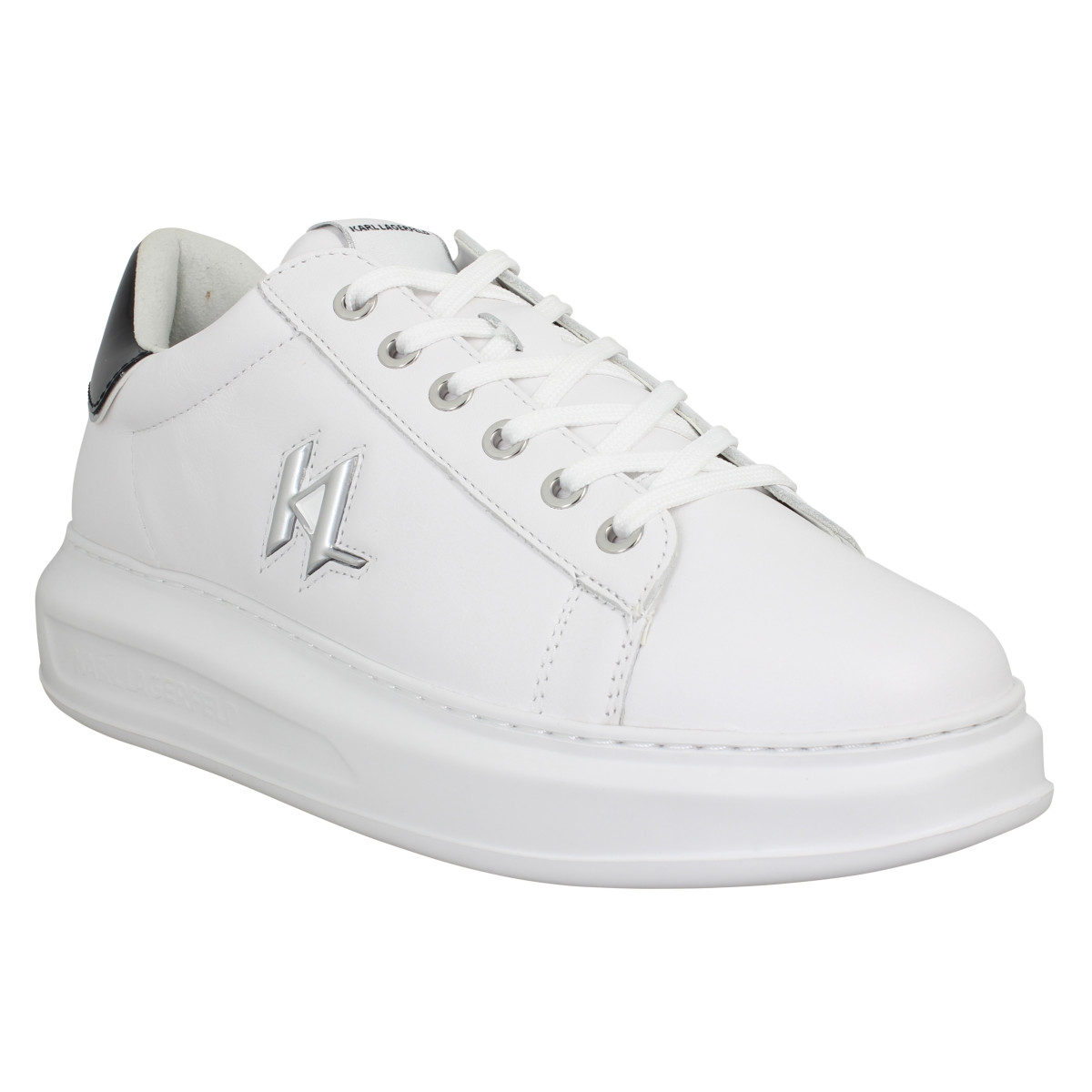 Baskets KARL LAGERFELD Kapri Men Nano Karl Lace cuir Homme Blanc