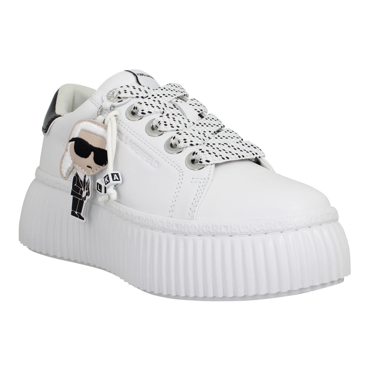 KARL LAGERFELD Kreeper Lo Karl NFT Pendant cuir Femme Blanc