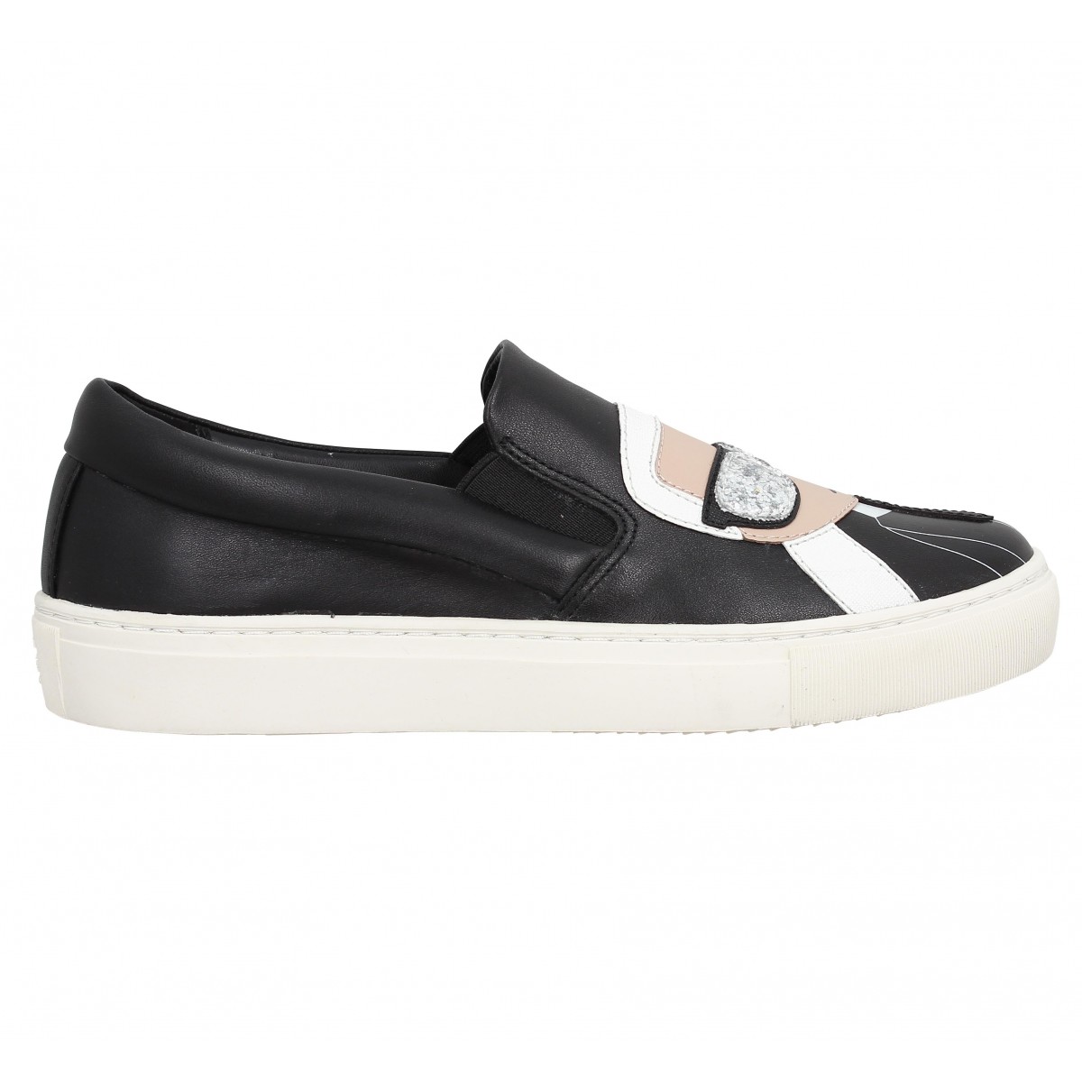 Karl lagerfeld kupsole karl ikonic slip on cuir femme noir femme | Fanny  chaussures
