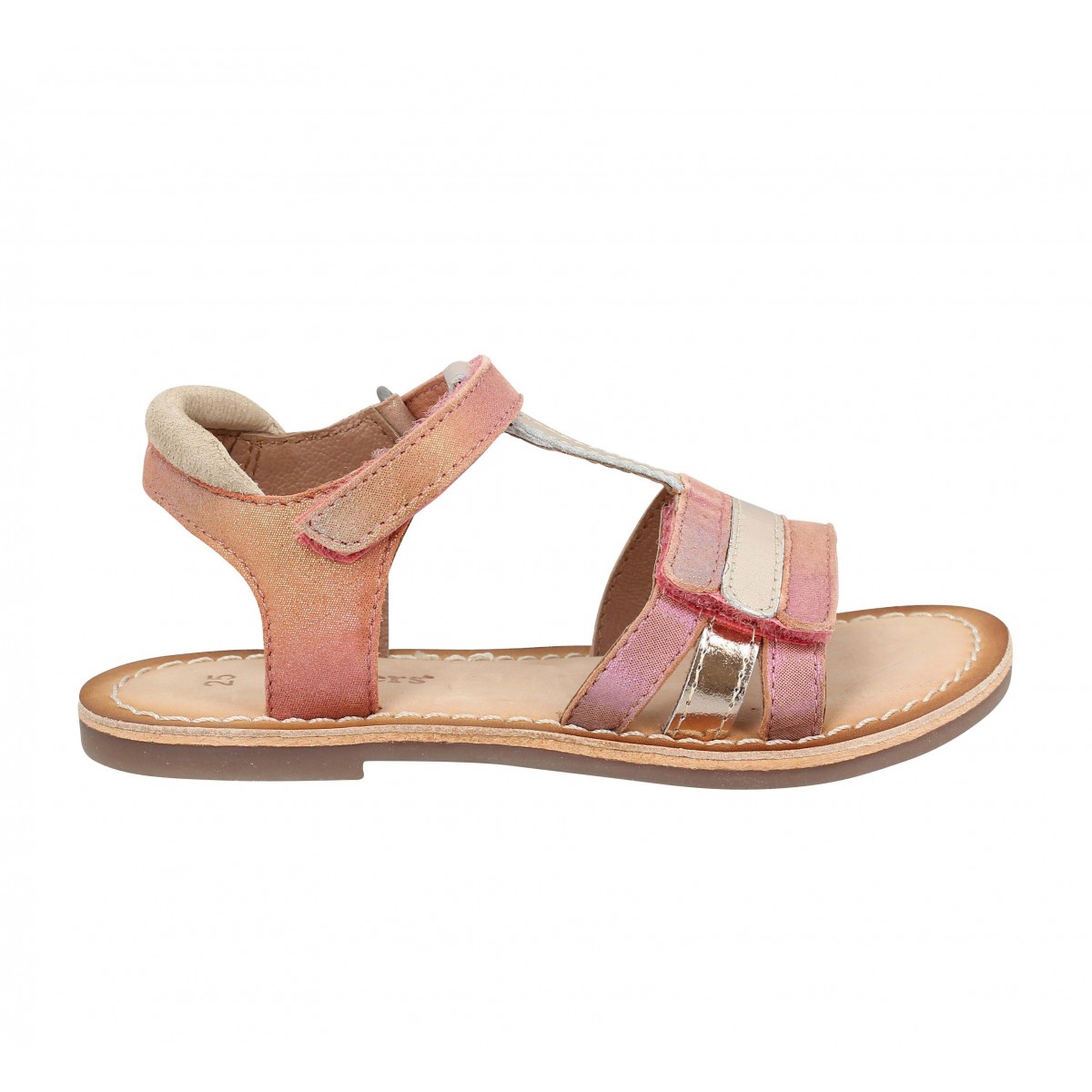 Kickers diamanton cuir enfant rose enfants | Fanny chaussures