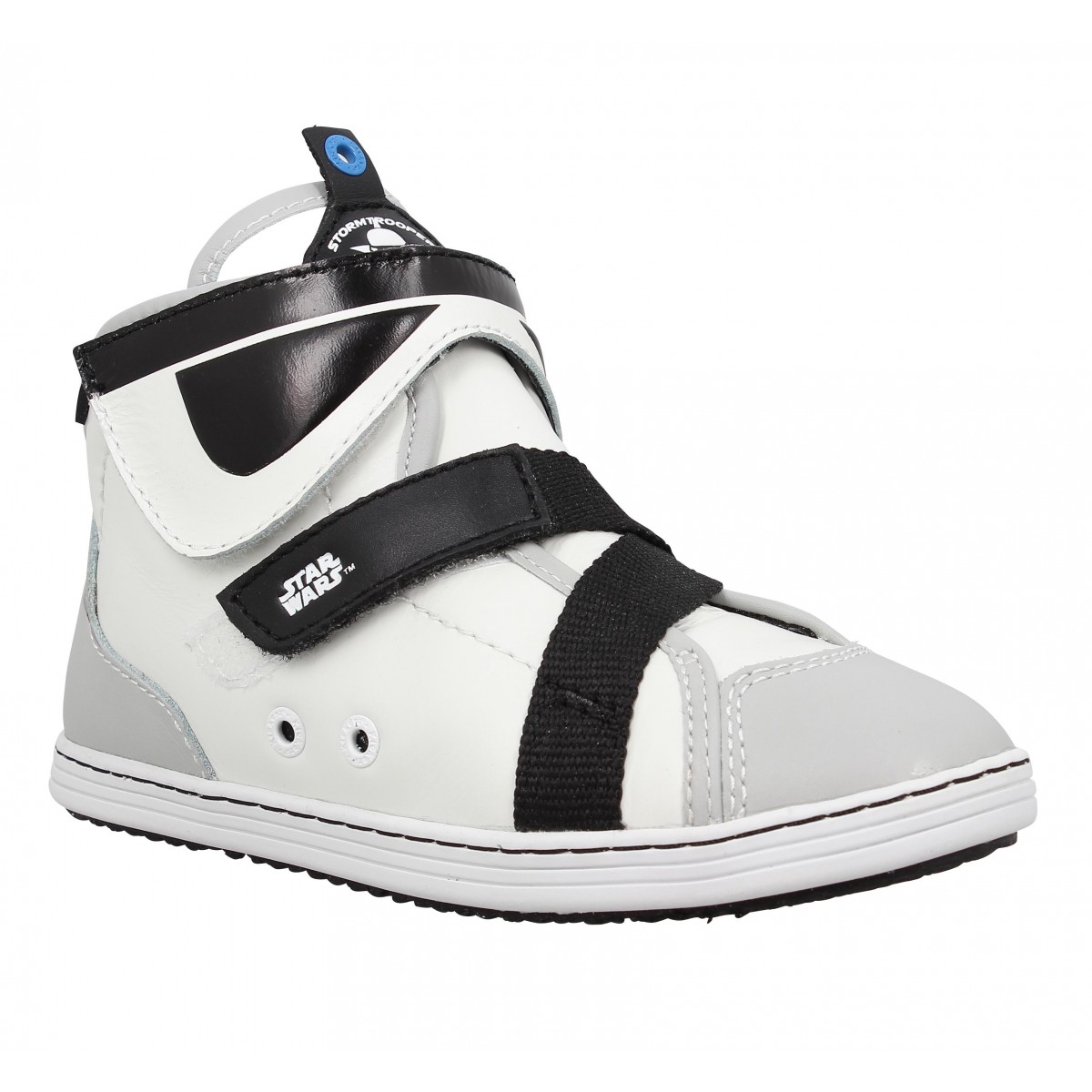 Baskets KICKERS Helmet cuir Enfant Blanc