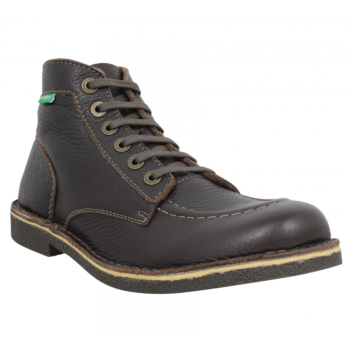 KICKERS Kickstoner cuir Homme-41-Marron