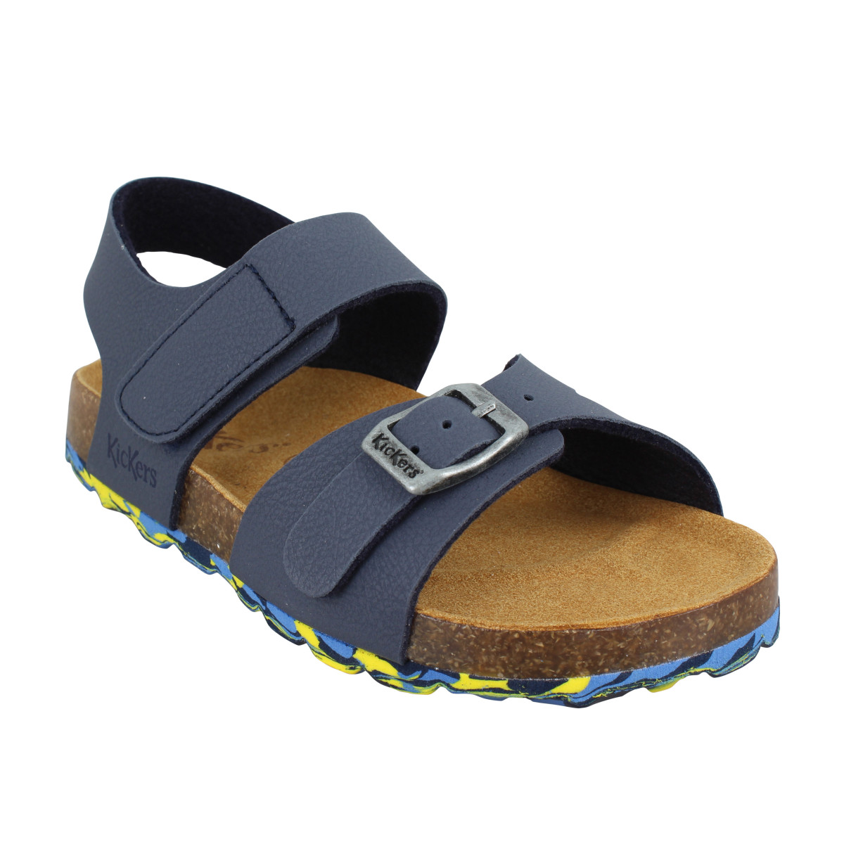 Sandales KICKERS Sunkro simili Enfant Marine