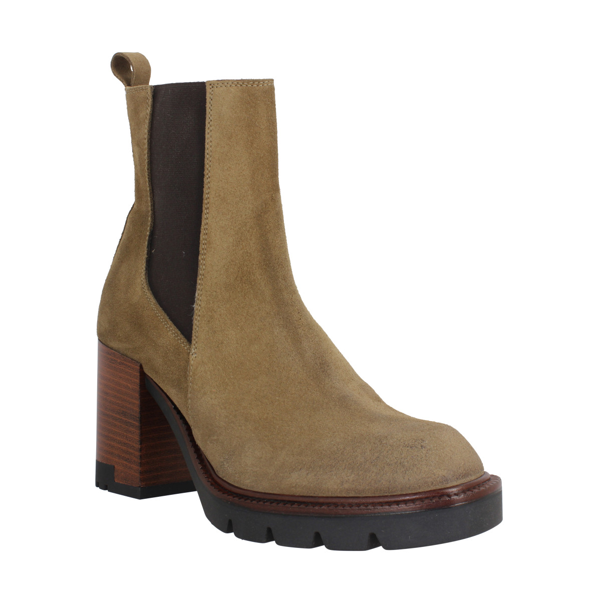 Bottines KOBRA 51 velours Femme Taupe