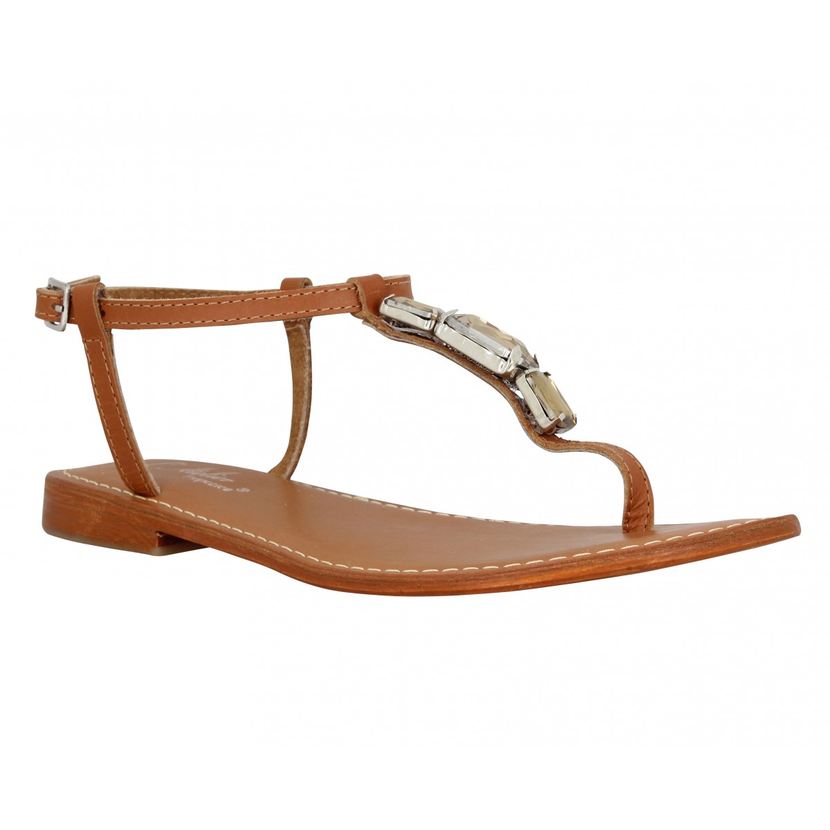 Nu-pieds L'ATELIER TROPEZIEN SH020 cuir Femme Tan