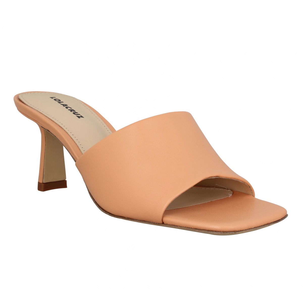 Lola cruz 124 cuir femme orange pale femme Fanny chaussures