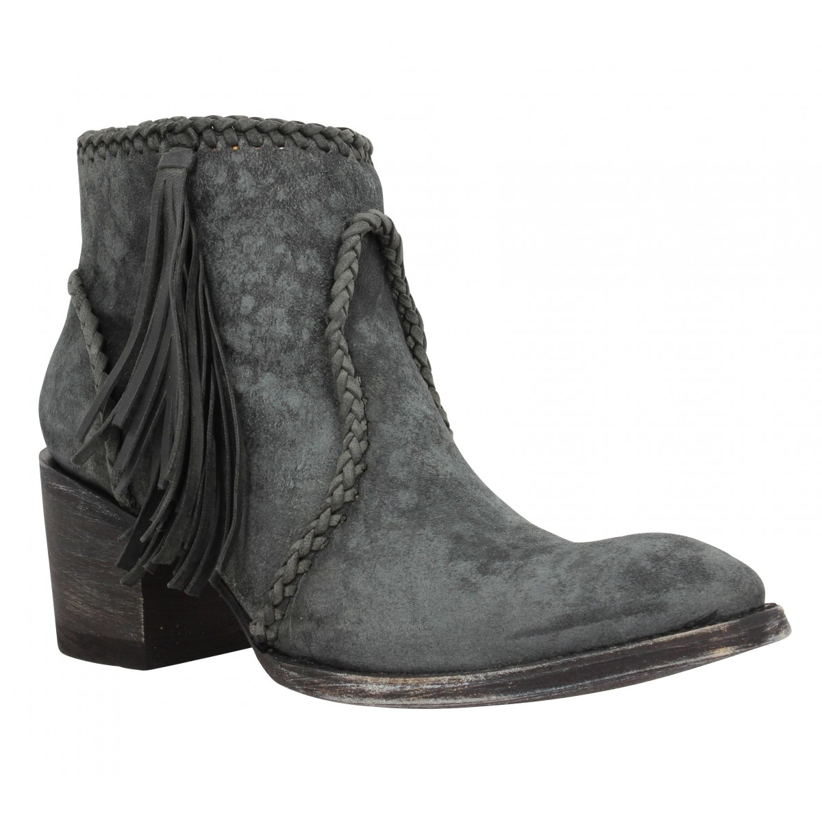 Bottines MEXICANA Adela leopard Femme Carbone
