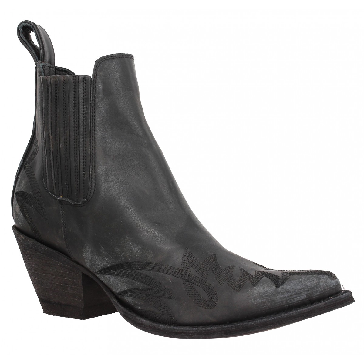 MEXICANA Gaucho Long Stitch cuir Femme Noir