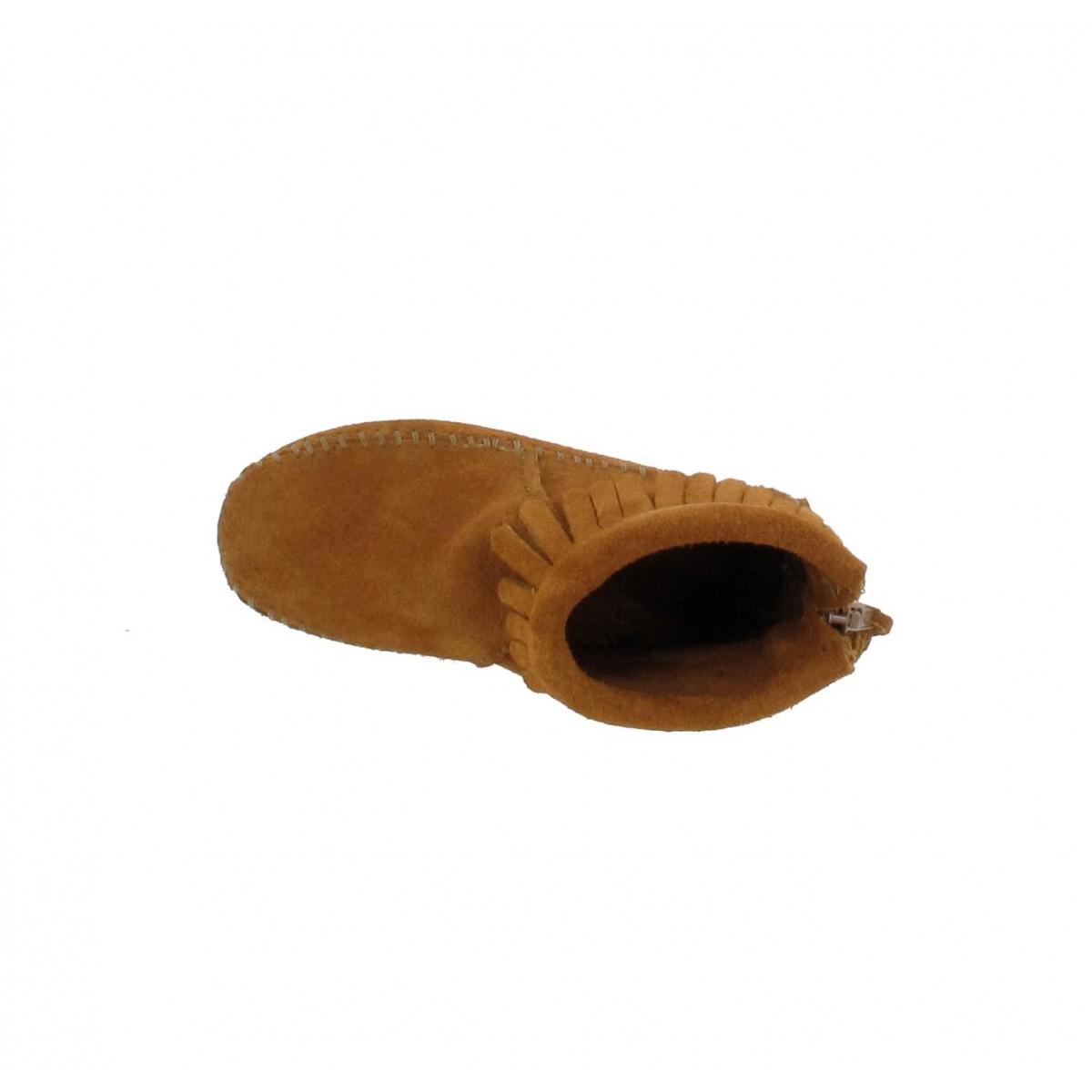 MINNETONKA Back Zipper Boot velours Enfant Marron