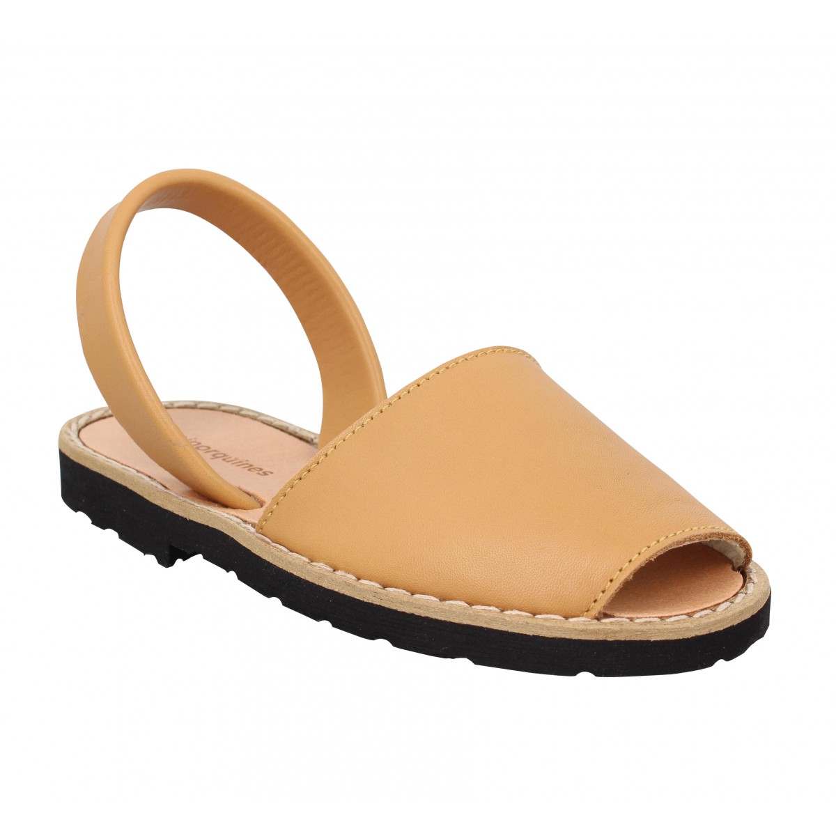 Sandales MINORQUINES Avarca cuir Enfant Naturel