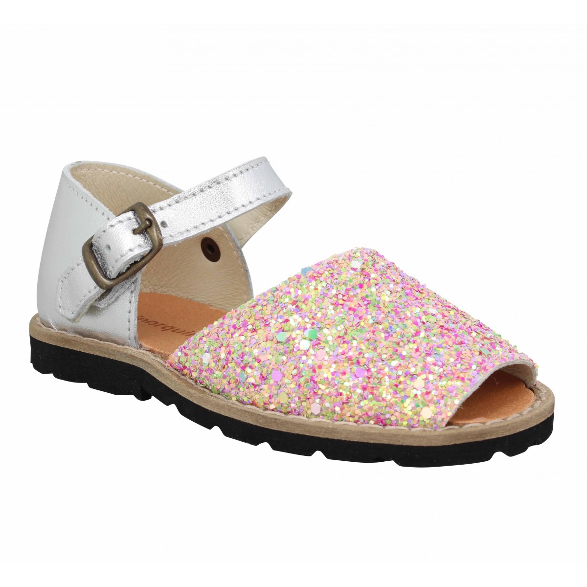 Sandales MINORQUINES Frailera paillettes Enfant Rose