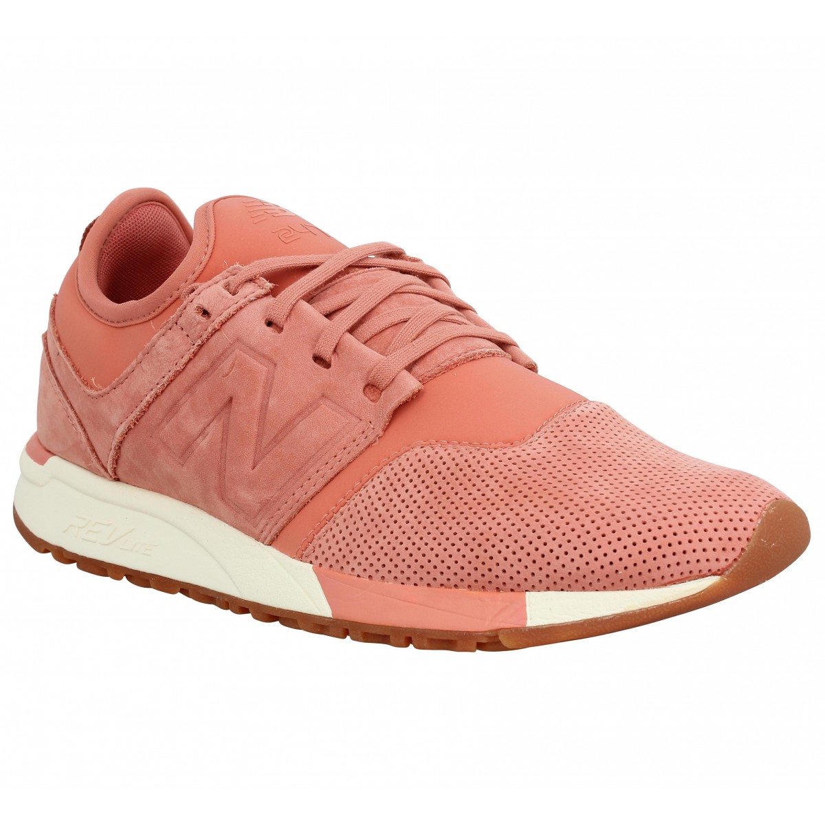 Baskets NEW BALANCE 247 velours Homme Corail