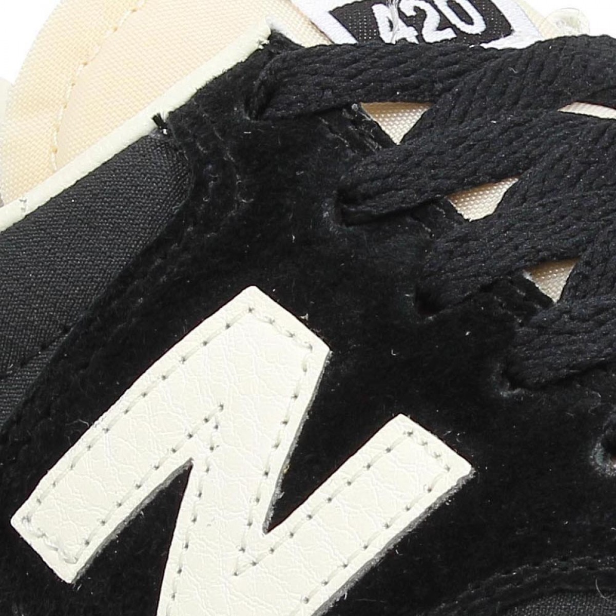 New balance 420 velours toile homme noir blanc Fanny chaussures