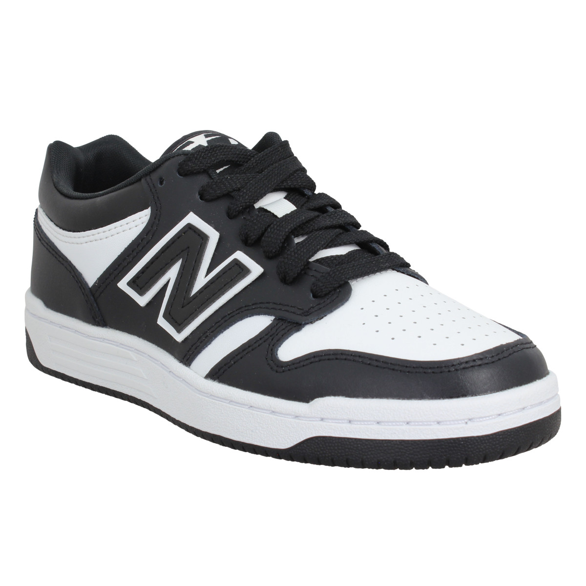 Baskets NEW BALANCE 480 cuir textile White Black