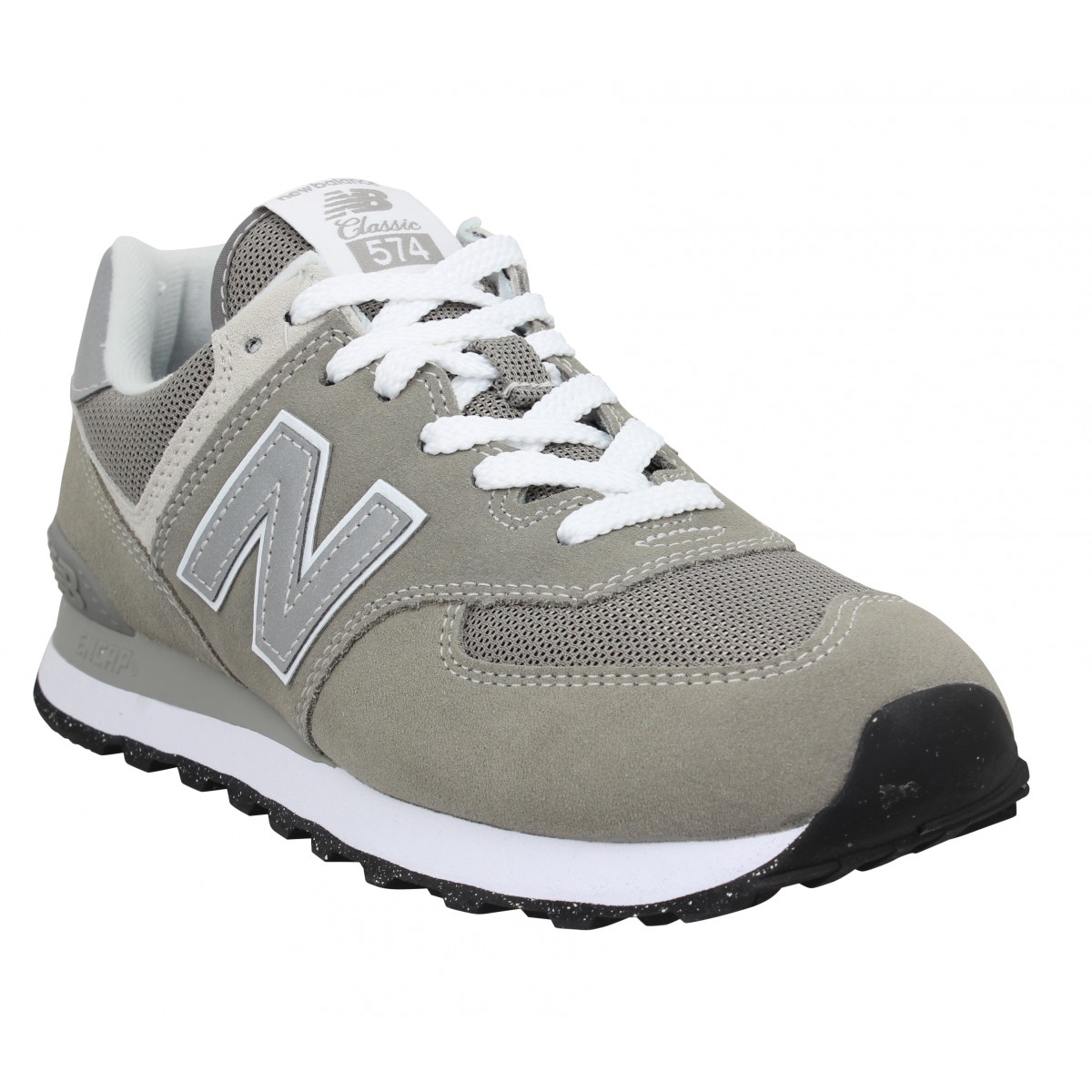 NEW BALANCE 574 velours toile Homme-40-Grey