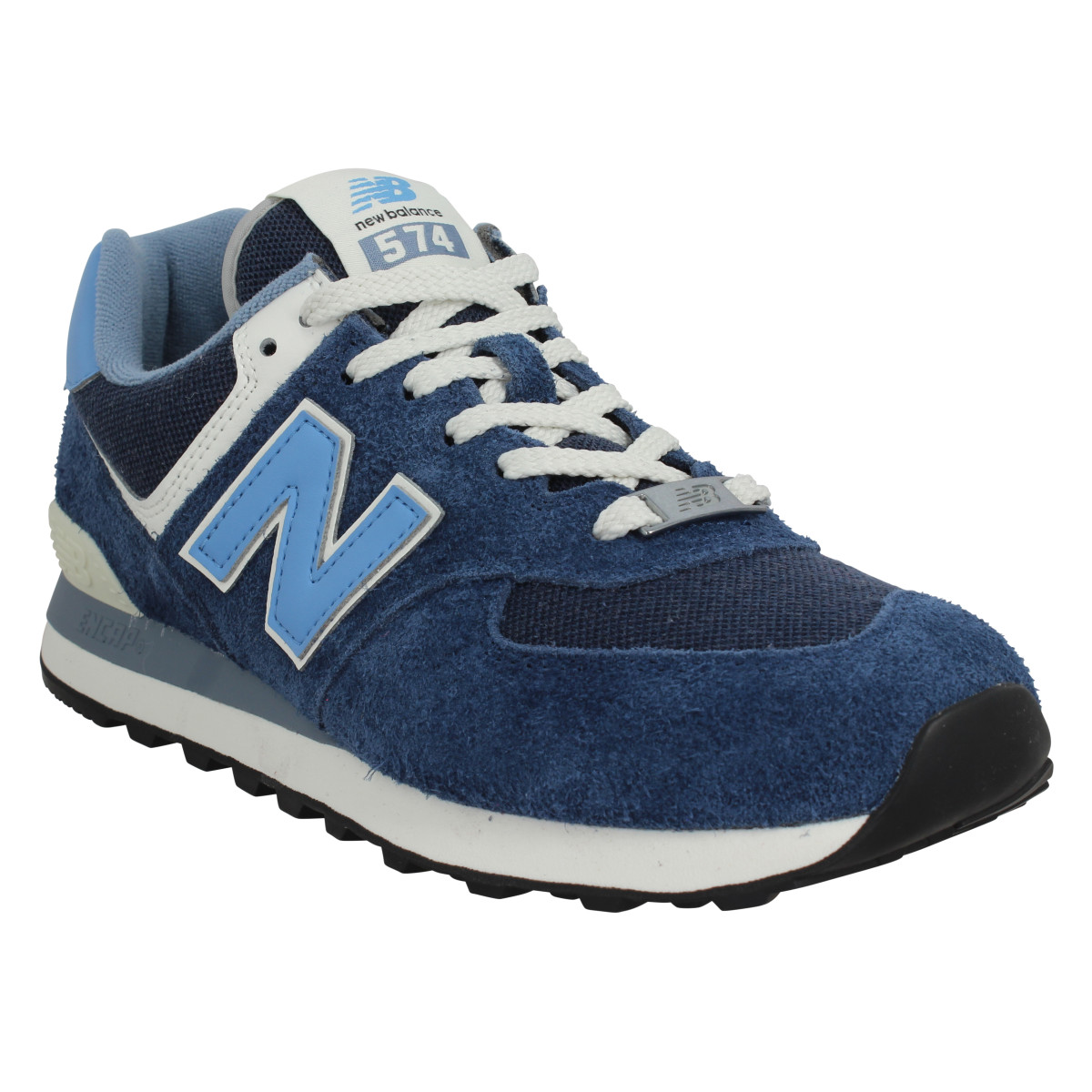 NEW BALANCE 574 velours toile Homme-40-Navy Light Blue