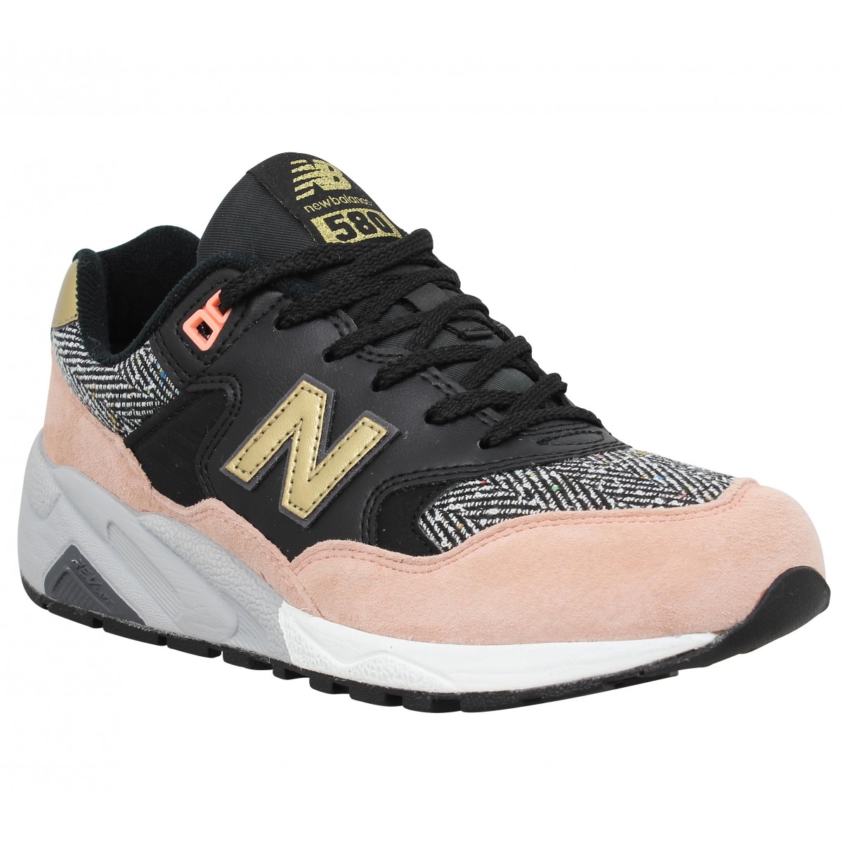 basket new balance noir et rose