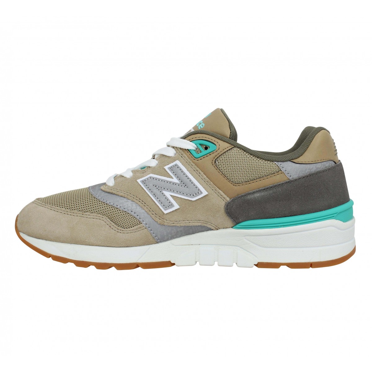 New balance 597 velours homme olive homme | Fanny chaussures