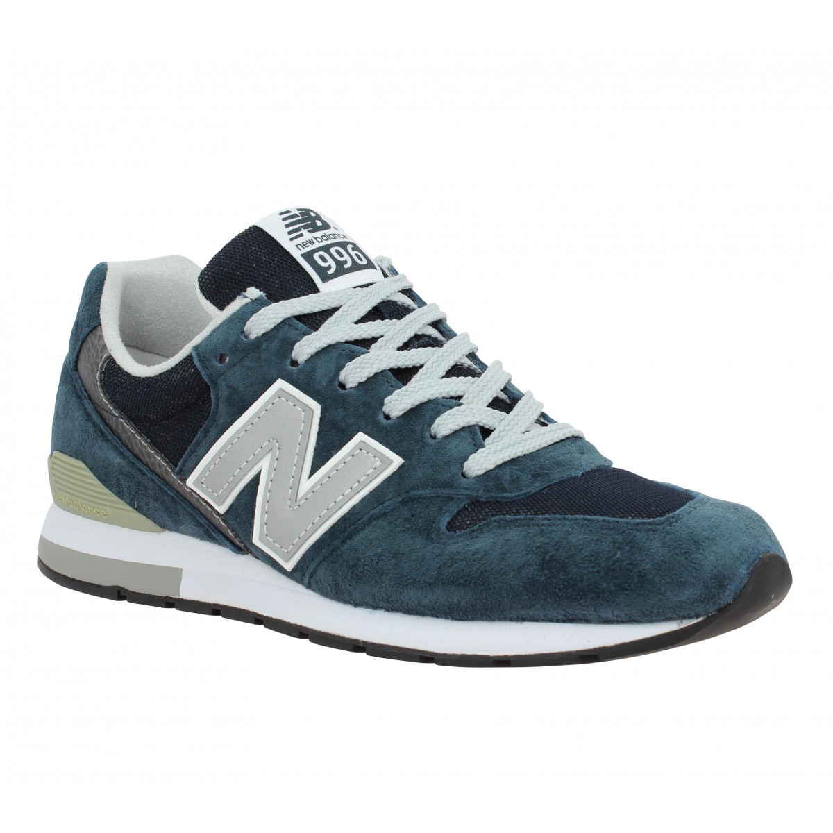 Baskets NEW BALANCE L996 velours + toile Homme Marine