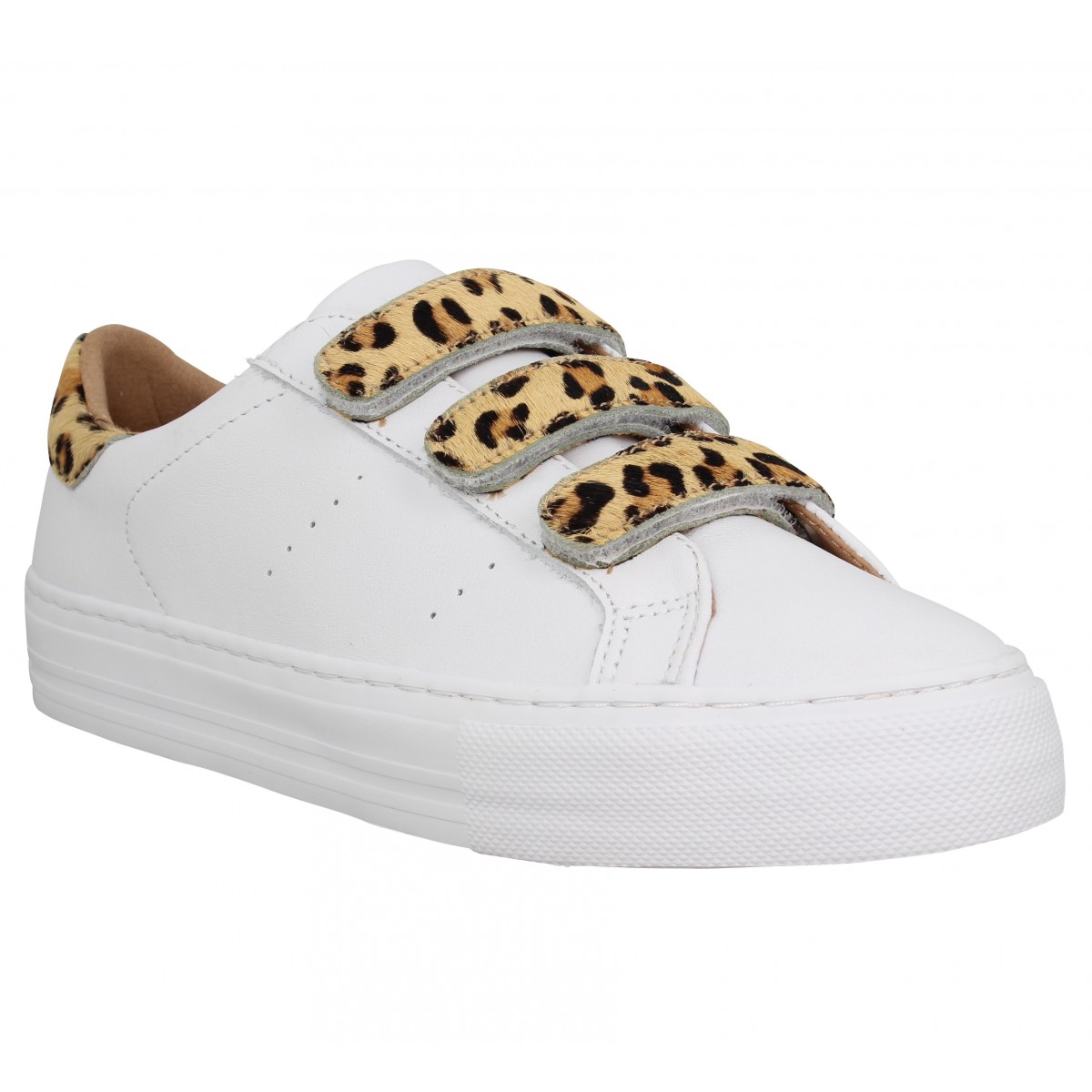 No name arcade straps nappa femme blanc leopard femme | Fanny chaussures