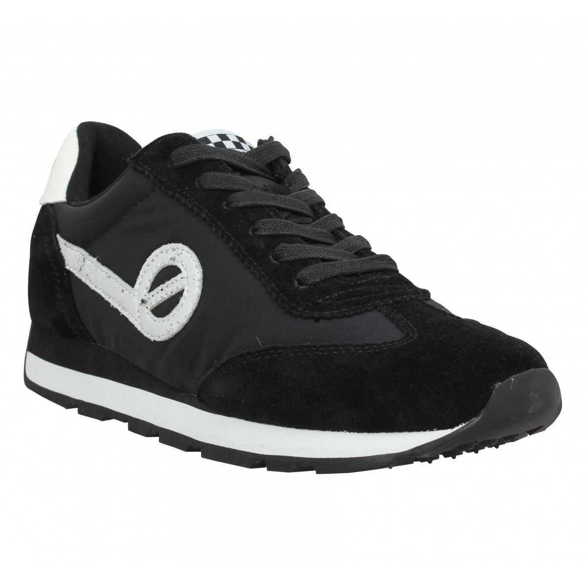 Baskets NO NAME City Run Jogger velours textile Femme Black