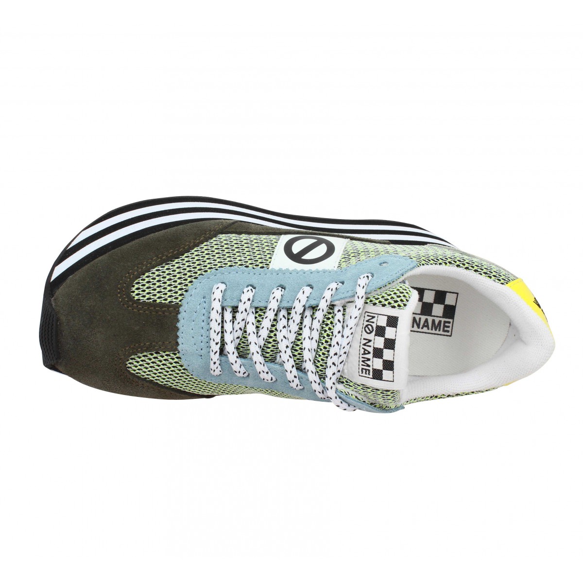 Chaussures No name flex l jogger suede toile femme kaki jaune femme | Fanny  chaussures