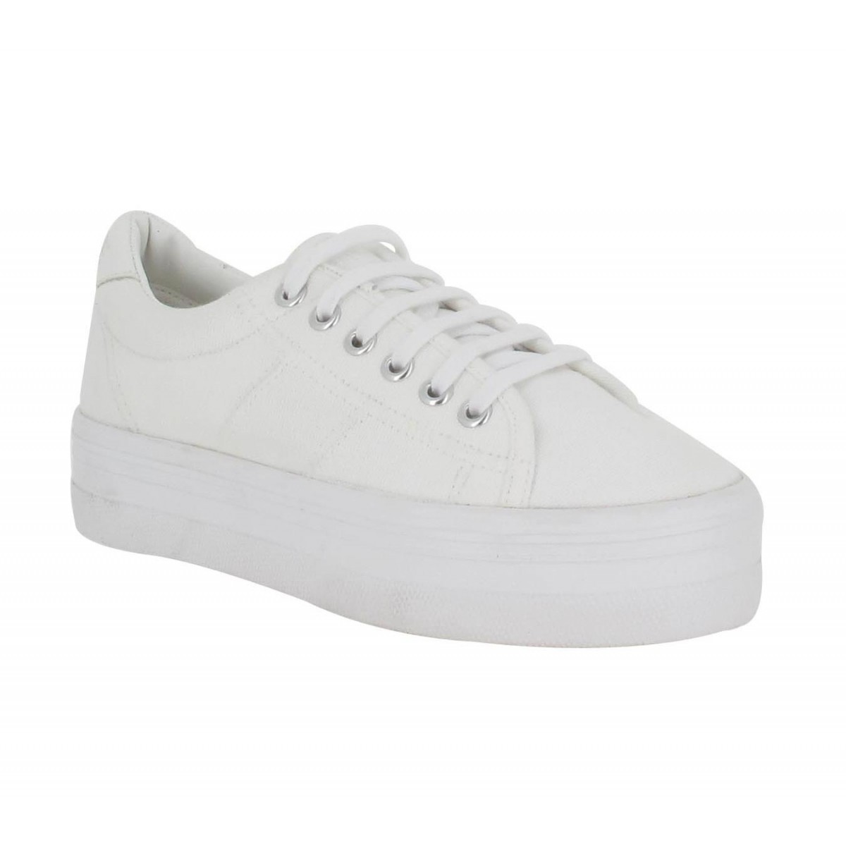 Baskets NO NAME Plato Sneaker toile Femme Blanc