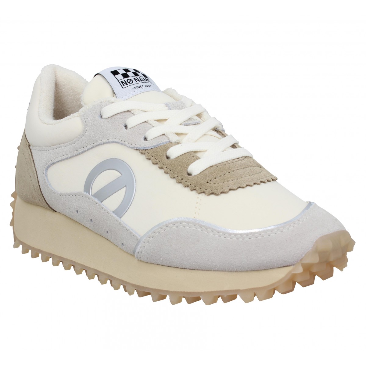 Baskets NO NAME Punky Jogger toile suede Femme Dove