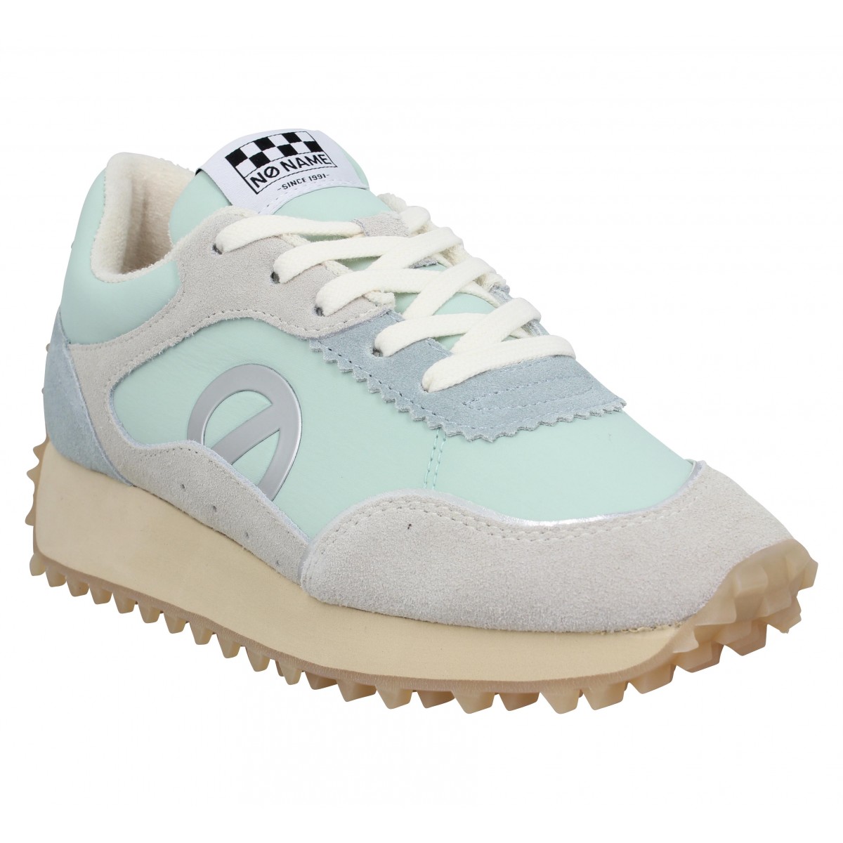 Baskets NO NAME Punky Jogger toile suede Femme Sky