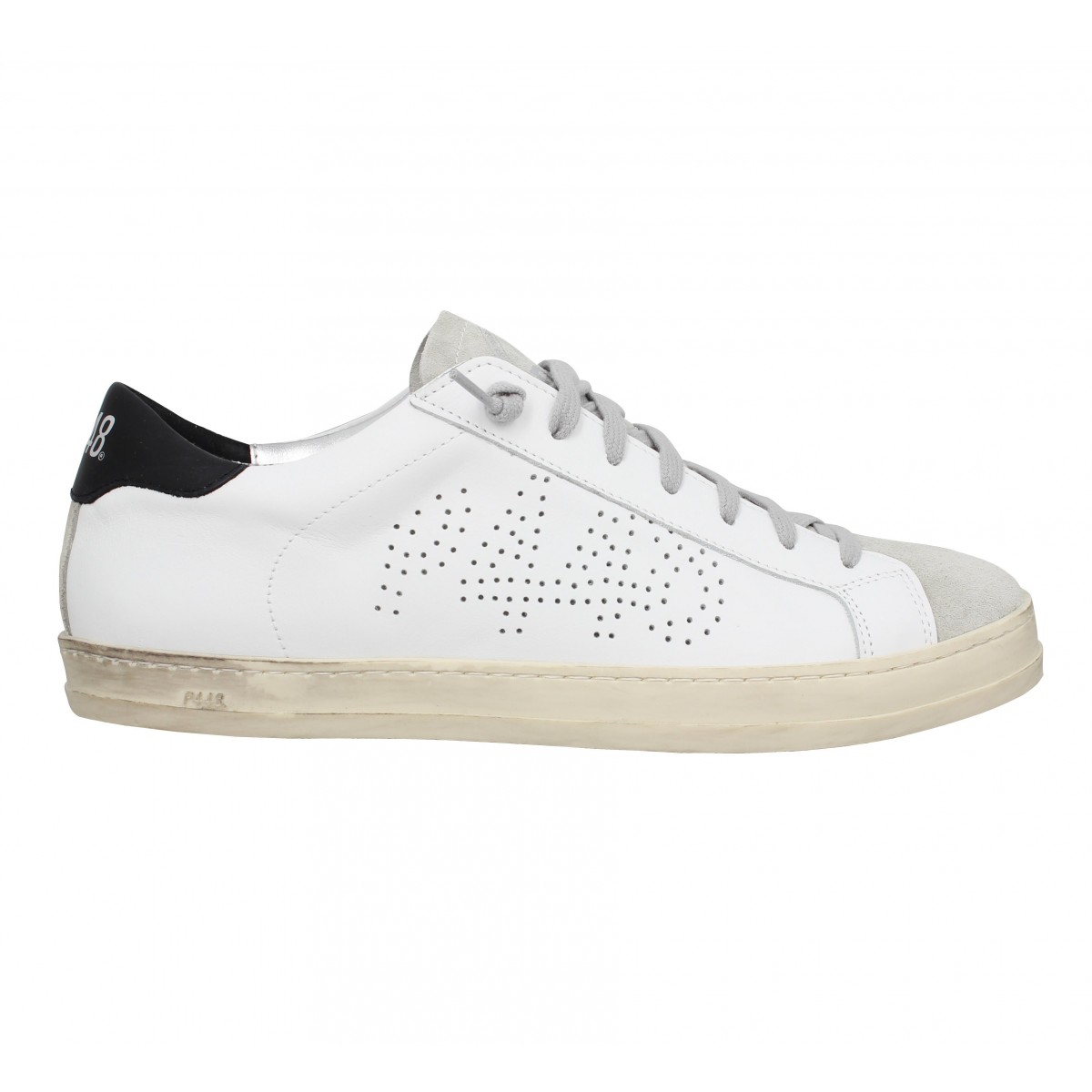 P448 john cuir velours homme noir bleu homme | Fanny chaussures
