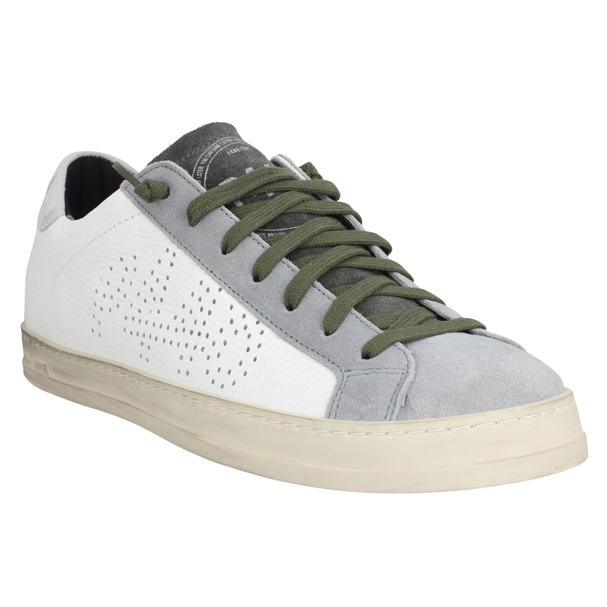 P448 john cuir velours homme blanc reflex homme Fanny chaussures