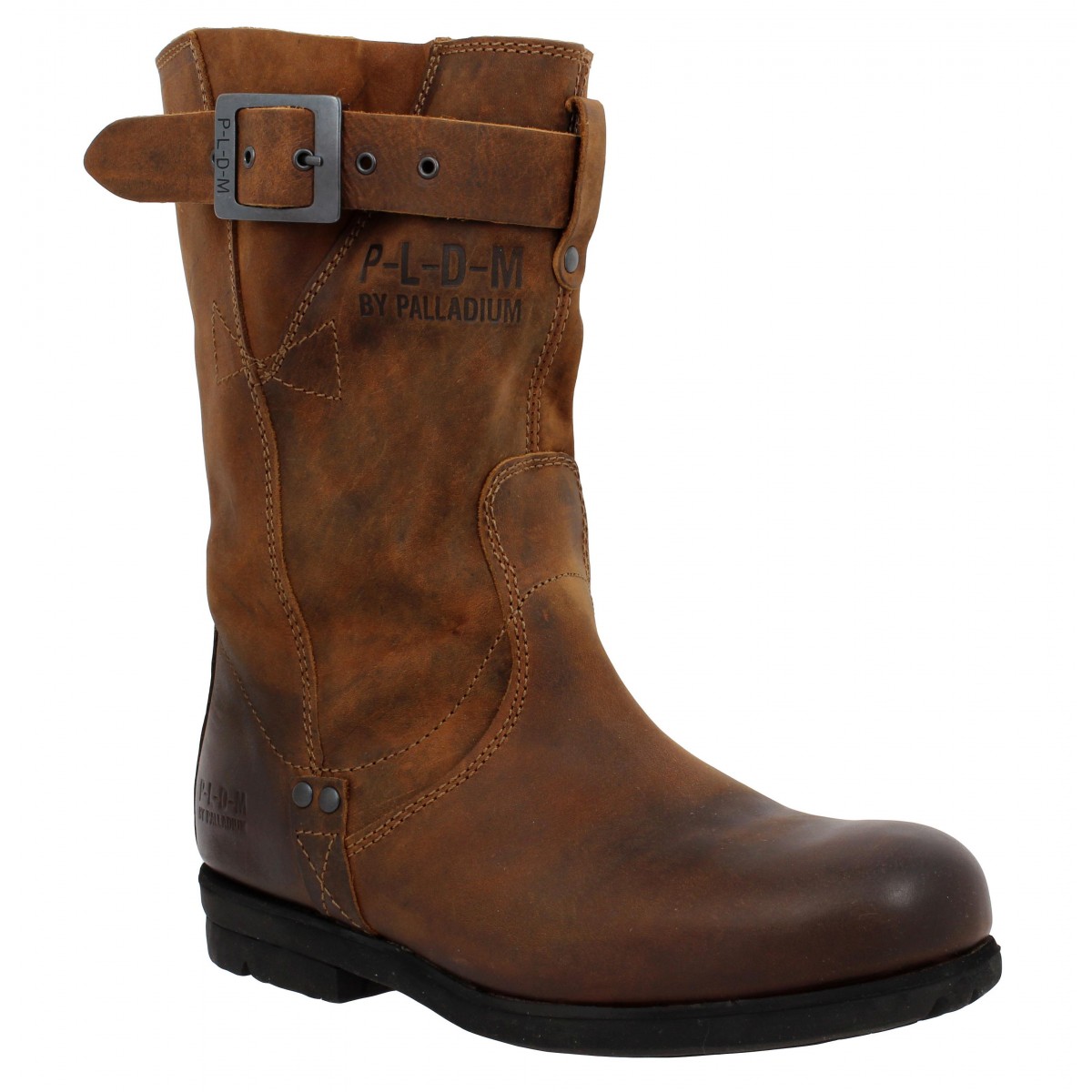 Bottines PALLADIUM Daisy CLP cuir Femme Cognac