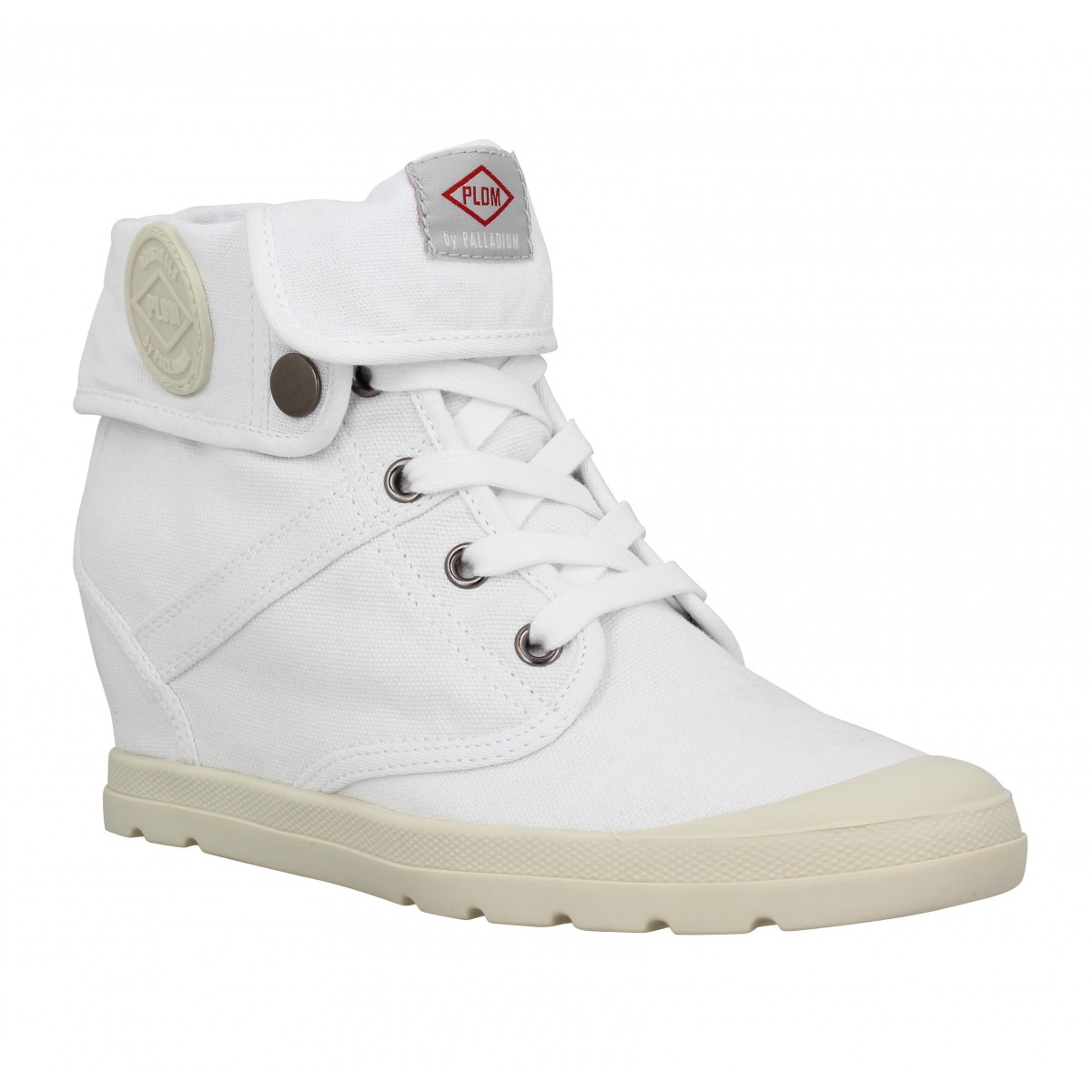 Baskets PALLADIUM Ecuador toile Femme Blanc