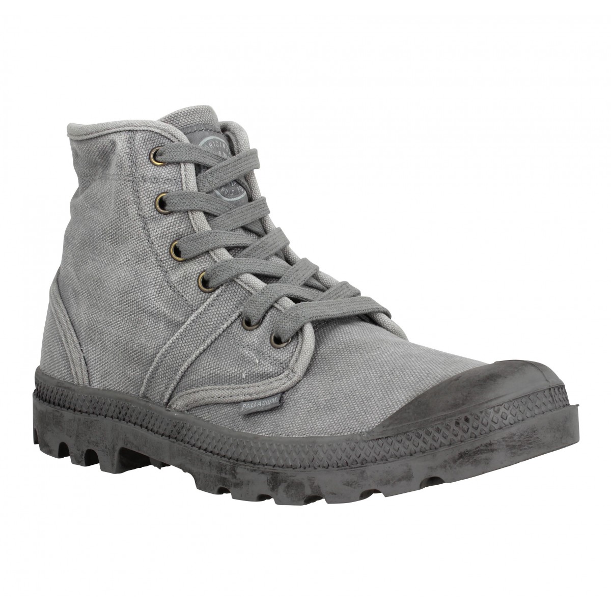 Bottines PALLADIUM Pallabrousse toile Homme Titanium