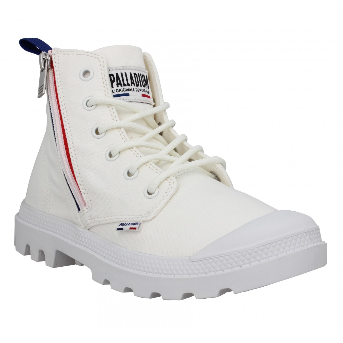 Chaussures Palladium pampa french outzip toile femme blanc femme | Fanny  chaussures