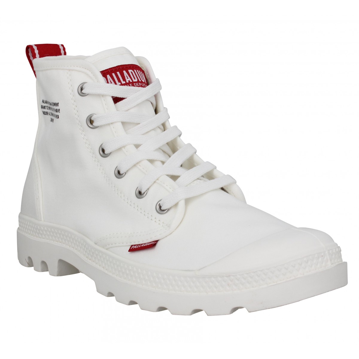 Basket palladium blanche homme