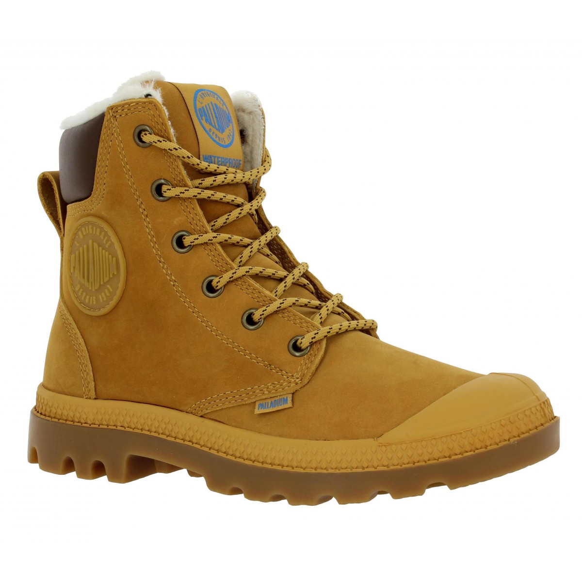 Bottines PALLADIUM Pampa Sport nubuck Homme Gold