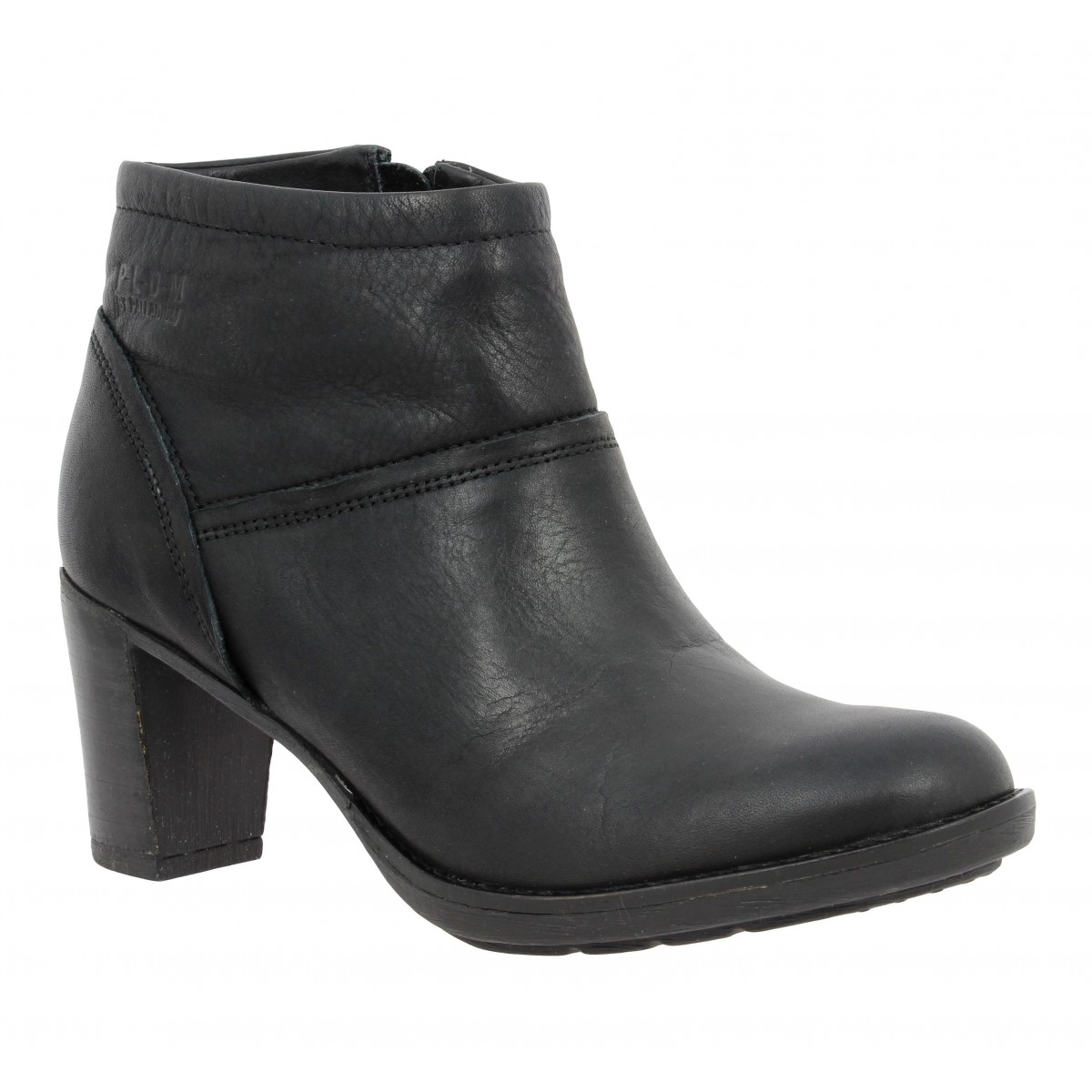 Bottines PALLADIUM Stampy Cash cuir Femme Noir