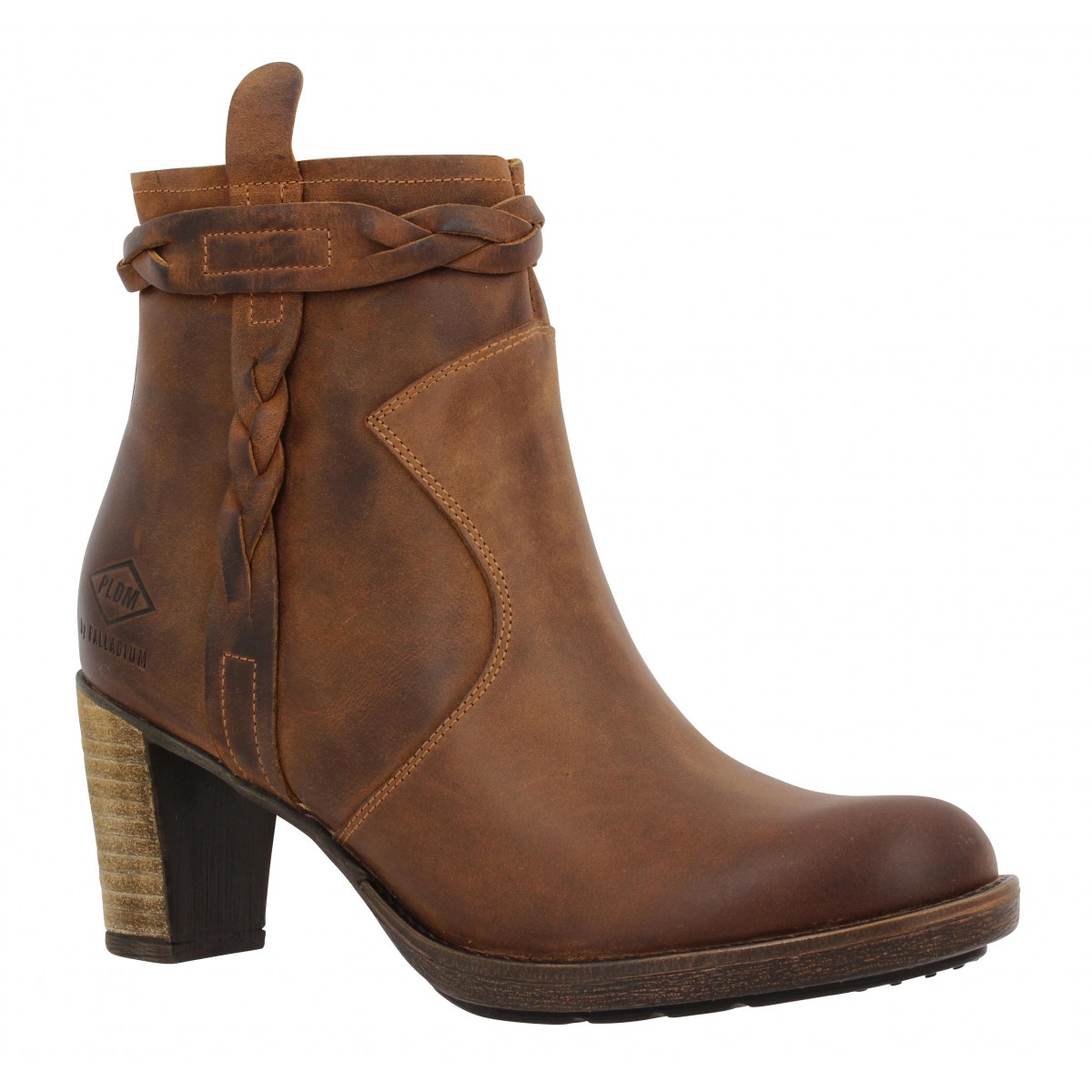 Bottines PALLADIUM Stony cuir Femme Cognac