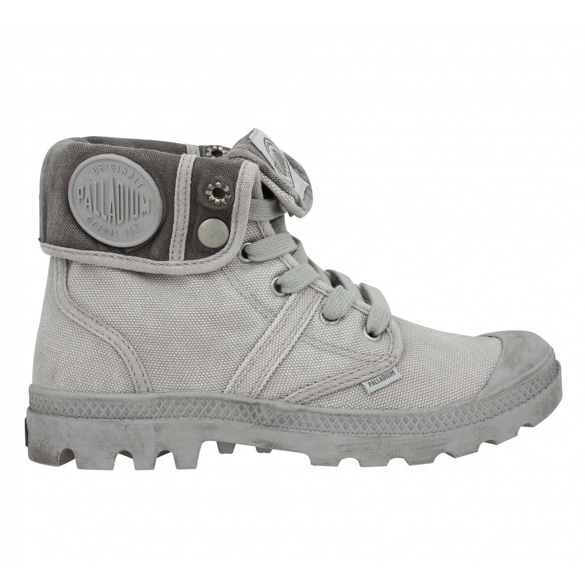 Palladium us baggy toile femme gris Fanny chaussures