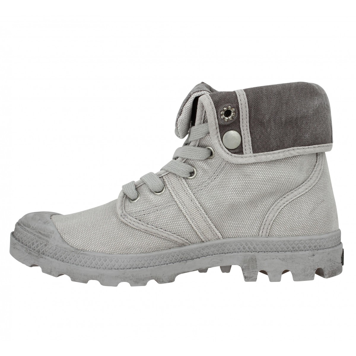 Palladium us baggy toile femme gris Fanny chaussures